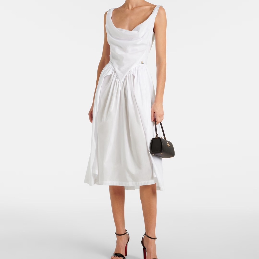 Vivienne Westwood Elegant White Midi Dress - Picture 2 of 3